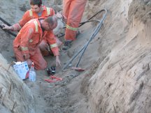 Geothermal loops in the trench