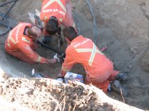 Geothermal loops in the trench
