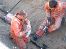 Geothermal loops in the trench