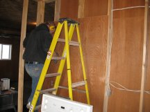 Finishing the kitchen wall