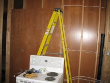 Finishing the kitchen wall