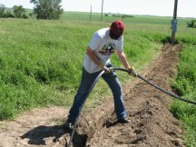 Laying the underground cable