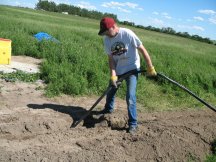 Laying the underground cable