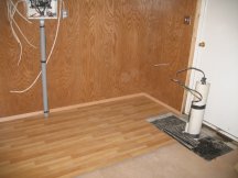 Starting to lay the floor in the tack room