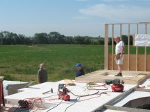 Setting up the first front wall