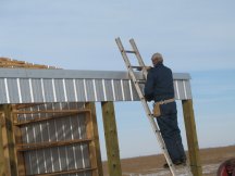 Securing the lean-to flashing