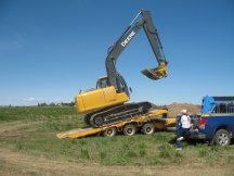 Loading up the trackhoe