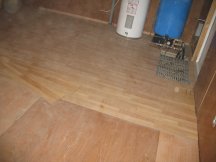Working on the tack room floor