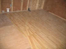 Working on the tack room floor