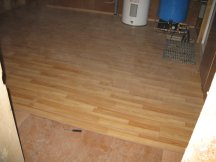 Working on the tack room floor