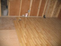 Working on the tack room floor