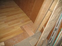 Working on the tack room floor