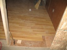 Working on the tack room floor