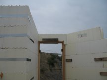 ICF is installed over the garage door