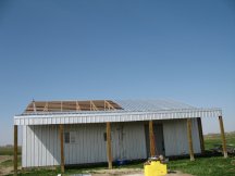 Roof is half way done