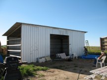 Shed front is finished