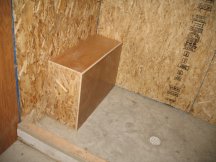 Framing the bench in the shower