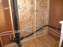 Shower plumbed in