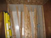 Holding up the shower roof