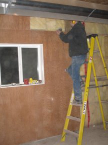 Working on the side wall
