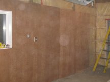 Working on the side wall