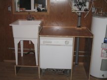 Getting the sink and dishwasher set up