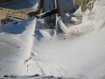 Pit fills up with snow