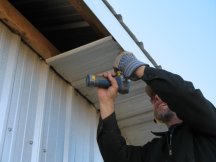 Installing soffit