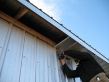 Installing soffit