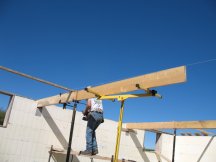 Working on the final beam