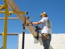 Working on the final beam