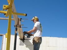 Working on the final beam