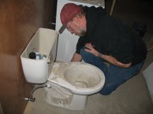 Installing the toilet