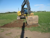 Jock continues to strip topsoil