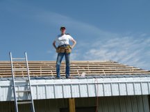 Tracy on the roof