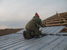 Tracy up on the roof